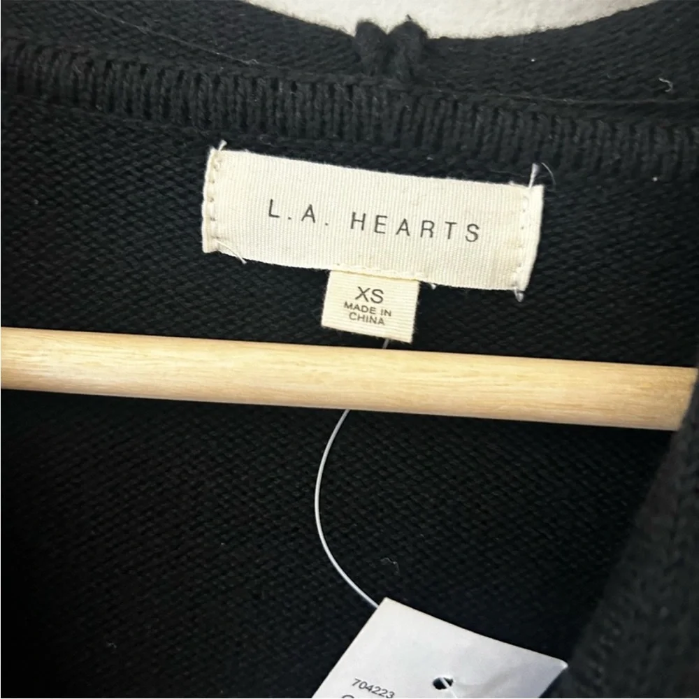 ⭐️ NEW La Hearts PACSUN Black Julia Sweater Hoodie Size XS